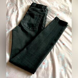 EVERLANE The High Rise Skinny Women's Charcoal Gray Faded Black Size 27 Tall